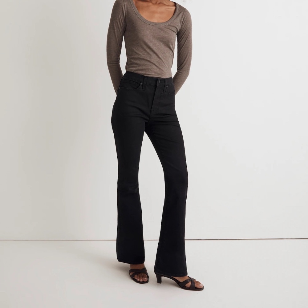 Madewell Skinny Flare Jeans in Black Frost Wash Size 29‎